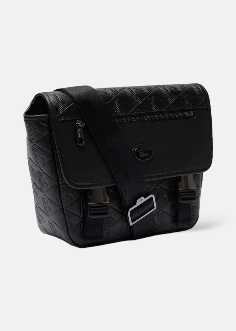 Sac Messenger Lacoste Momogramme - Noir