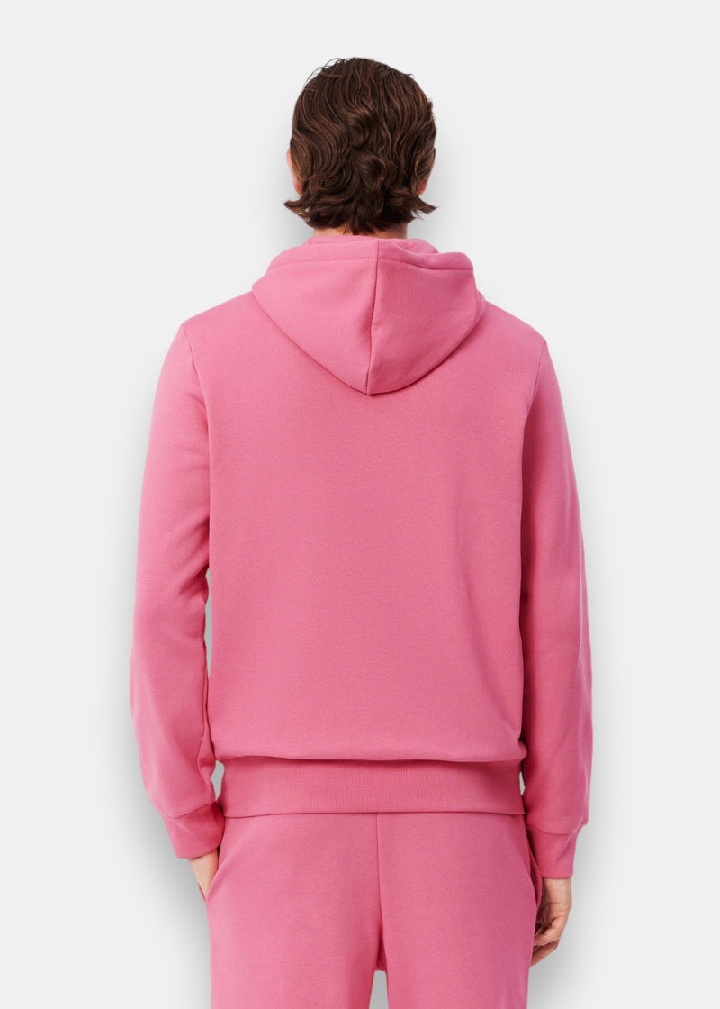 Sweat-shirt zippé à capuche - rose