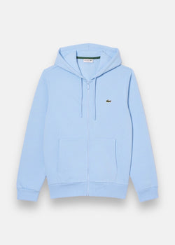 Sweat-shirt zippé à capuche - bleu clair