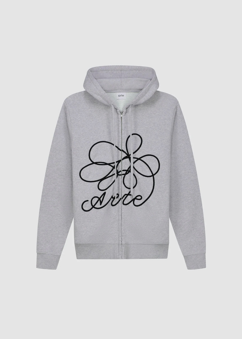 Sweat à capuche zippé Flower Logo