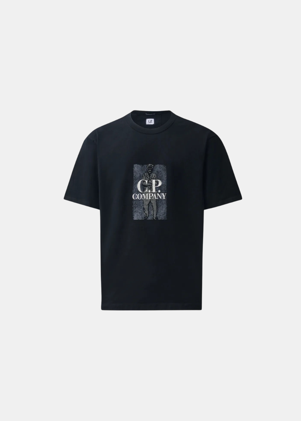 T-shirt marin vintage mercerisé - noir