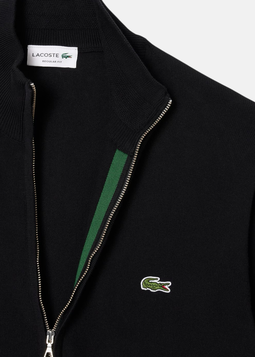 Pull Zippé Col Montant - noir