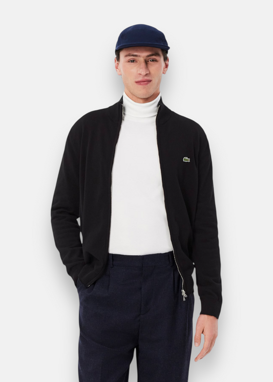 Pull Zippé Col Montant - noir