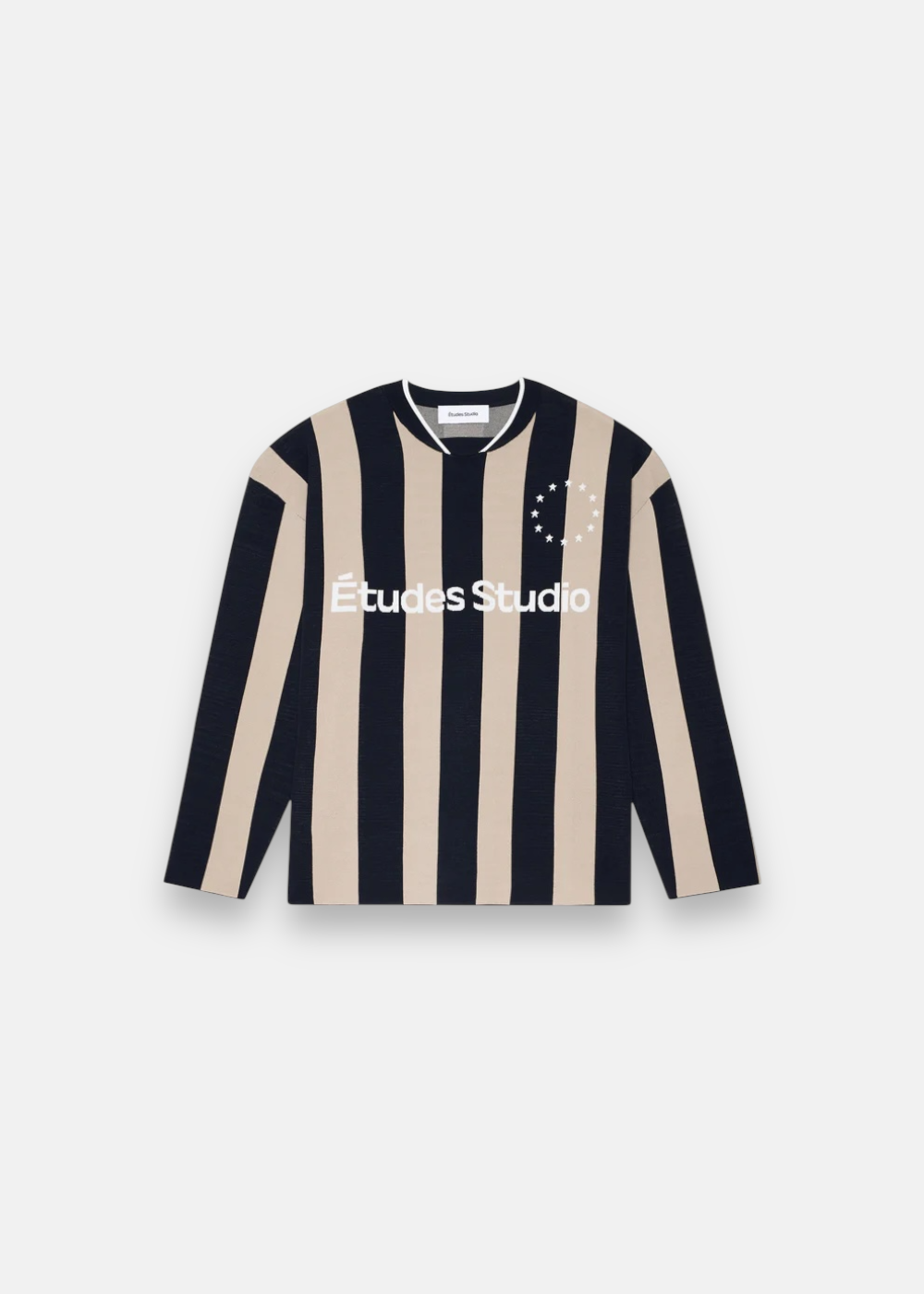 T-shirt Soccer Manches Longues – marine & beige