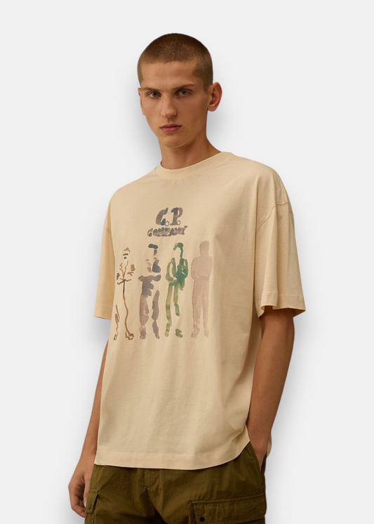 T-shirt jersey 30/1 Logo British Sailor- beige