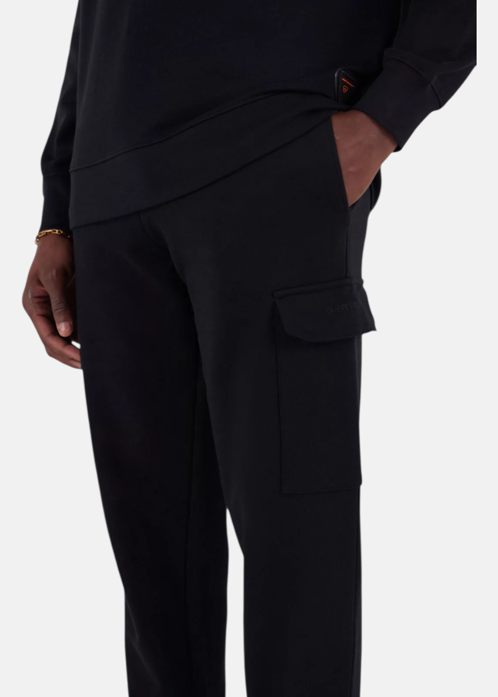 Pantalon Jogging Cargo Unisexe Mario - noir