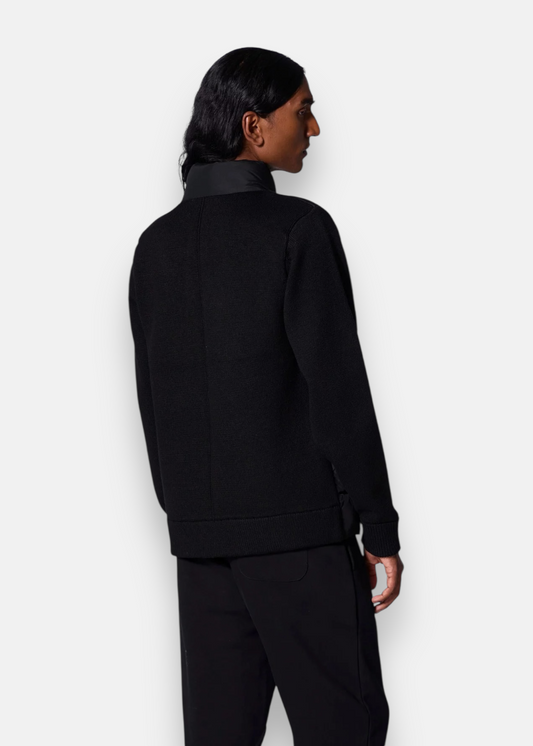 Cardigan Zippé Matelassé Alessandro - noir
