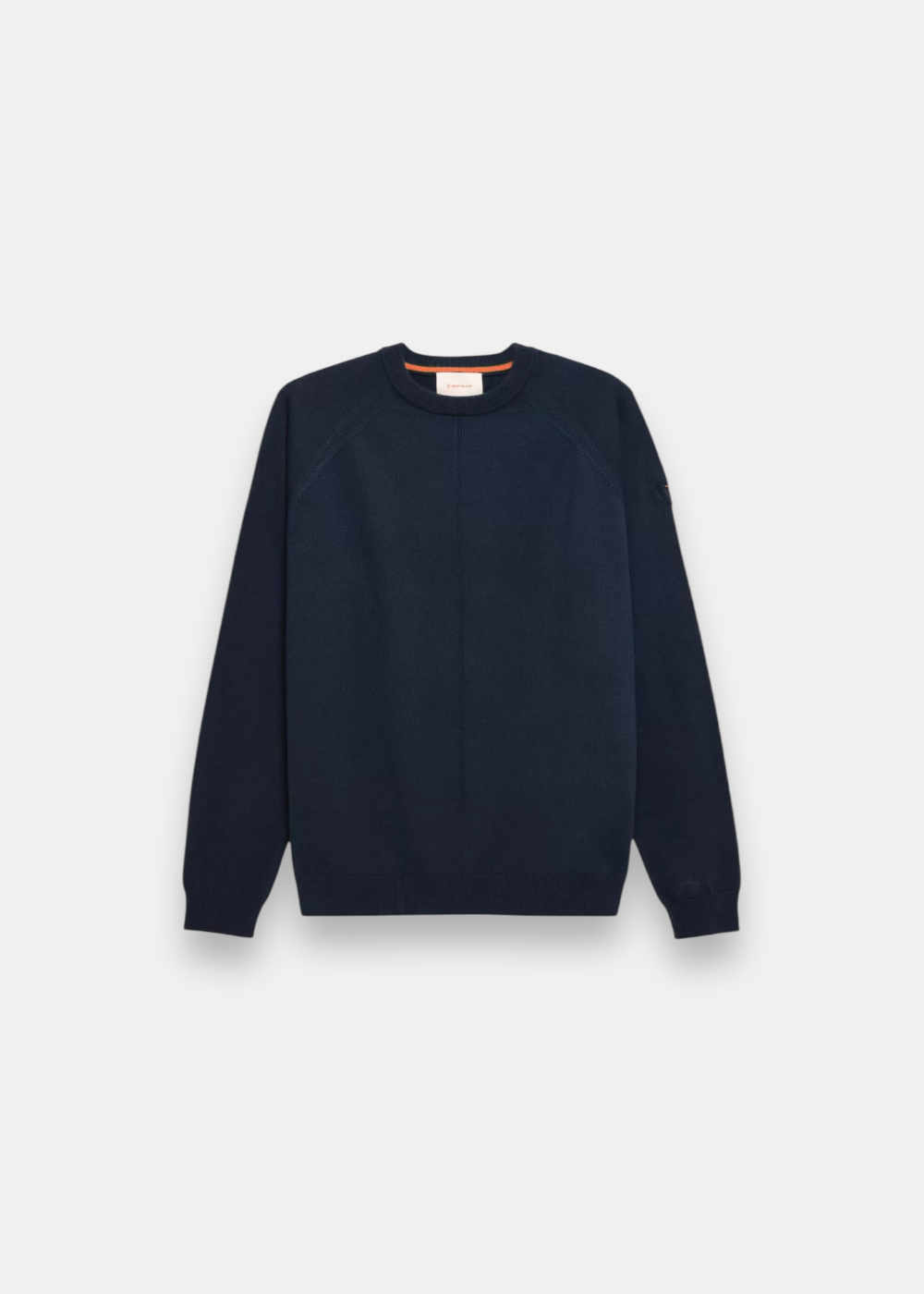 Pull Alain Col Rond Maille - marine