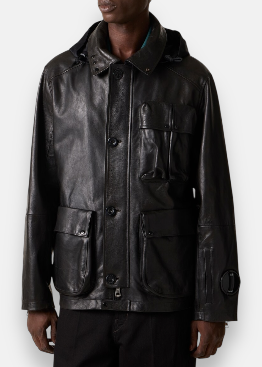 Veste Lens en Cuir - noir