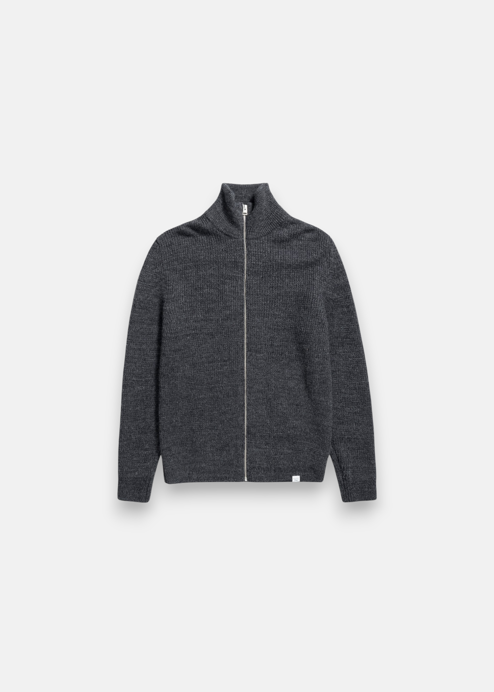 Pull zippé en laine Hagen - gris
