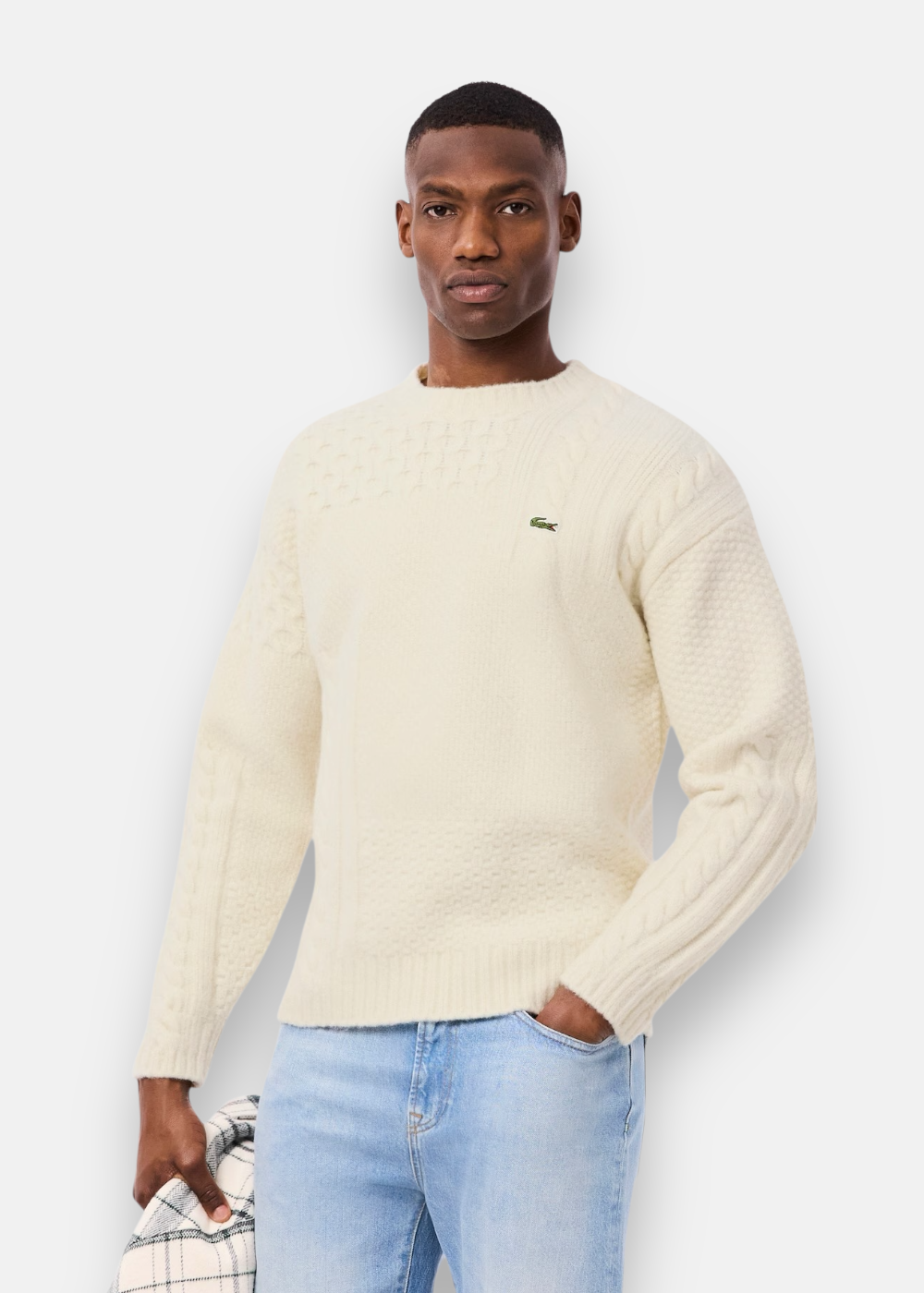Pull Homme Patchwork Colorblock - Torsadé, Coupe Ajustée, Sans Capuche - Chaud Et Stylé Pour L'hiver - 5