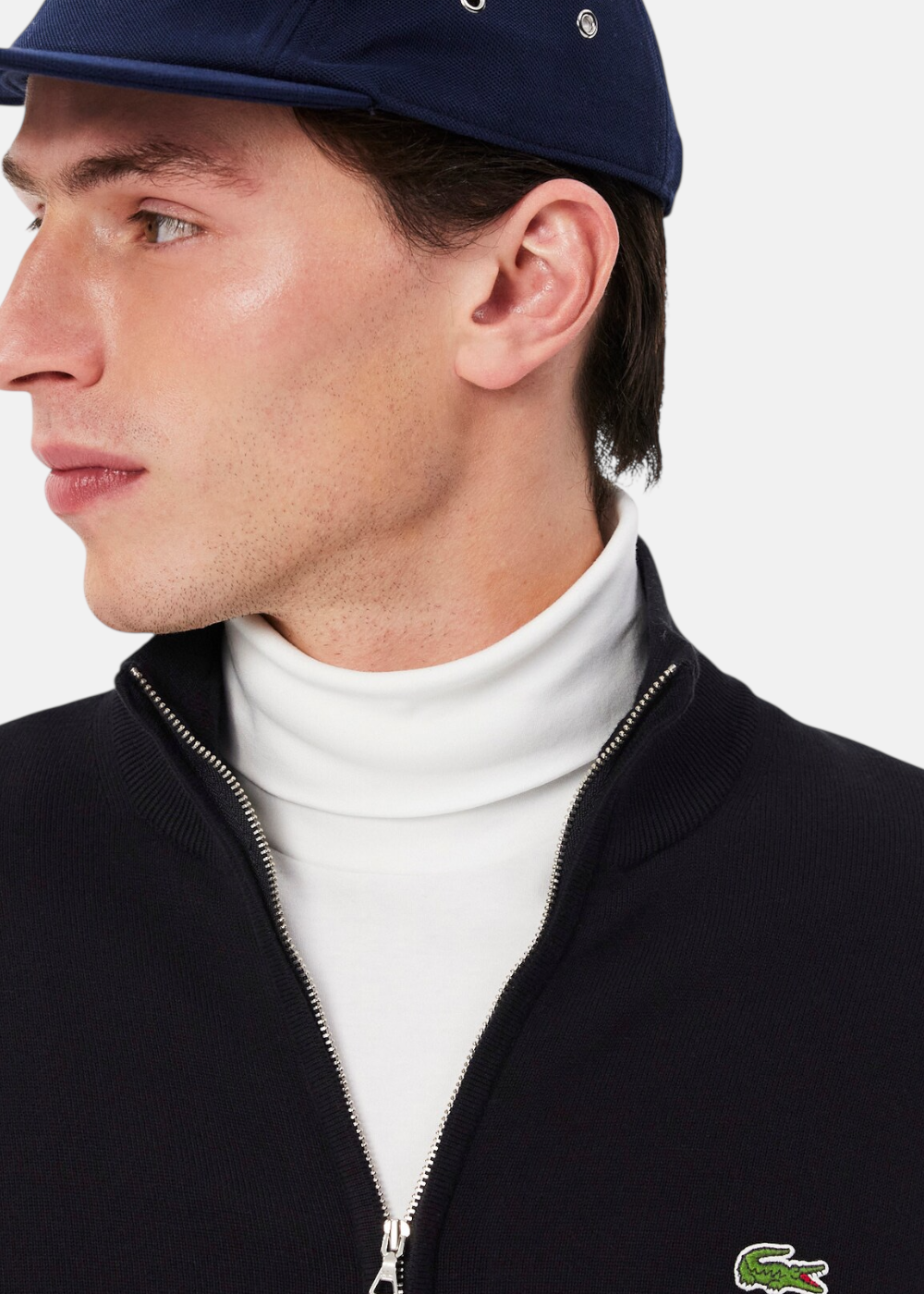Pull Zippé Col Montant - noir