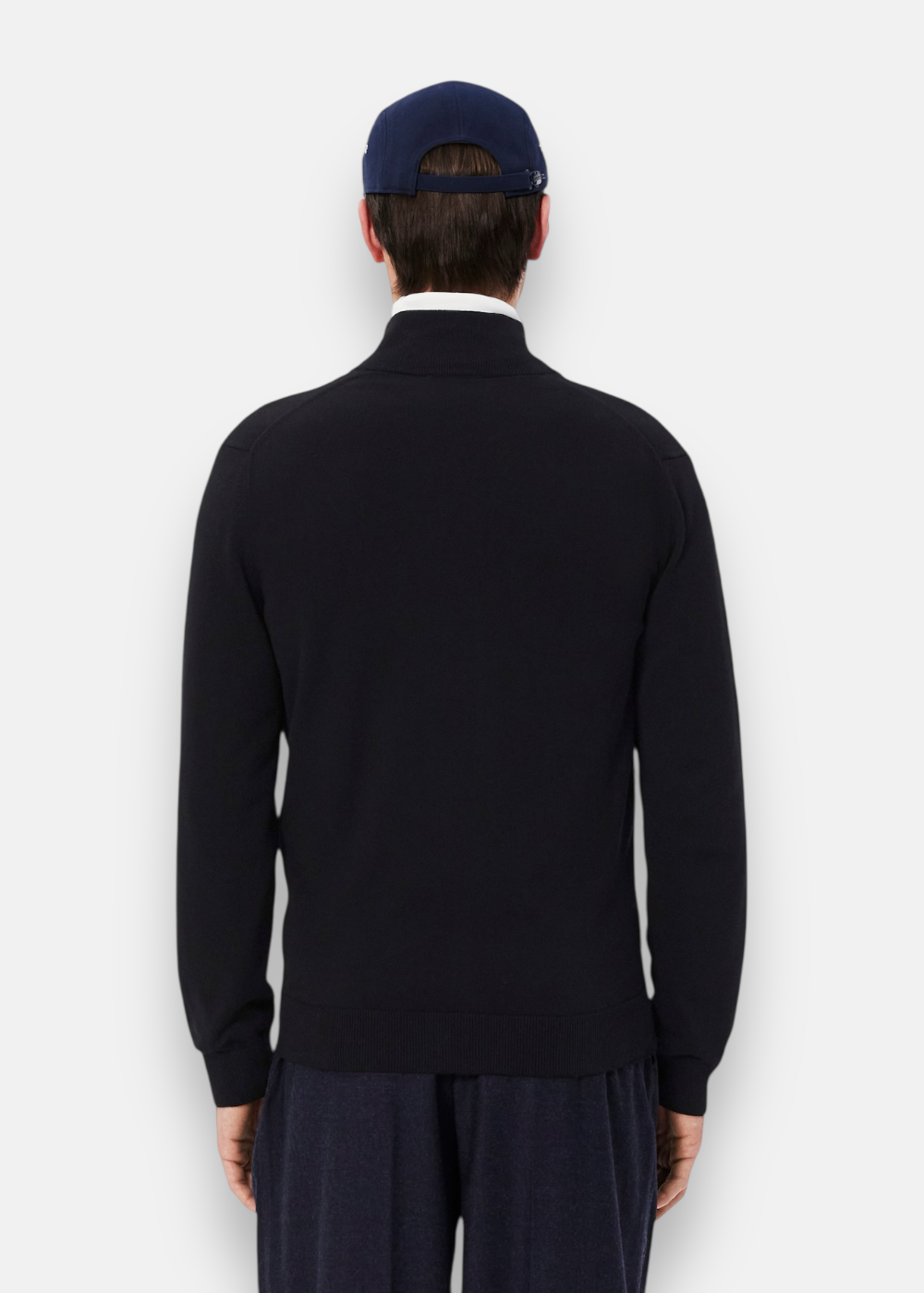 Pull Zippé Col Montant - noir