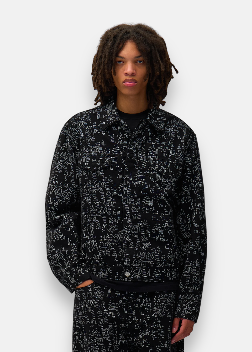 Veste Allover à Motif - noir