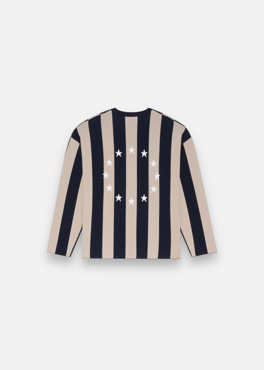 T-shirt Soccer Manches Longues – marine & beige