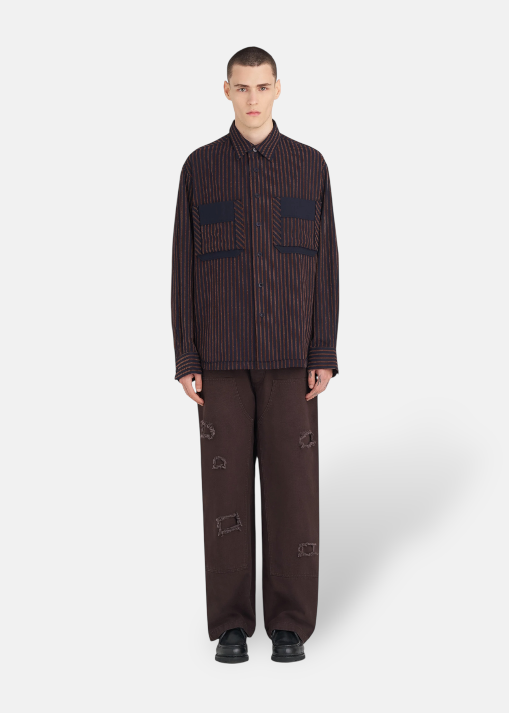 Chemise Flannel Stripe - marine