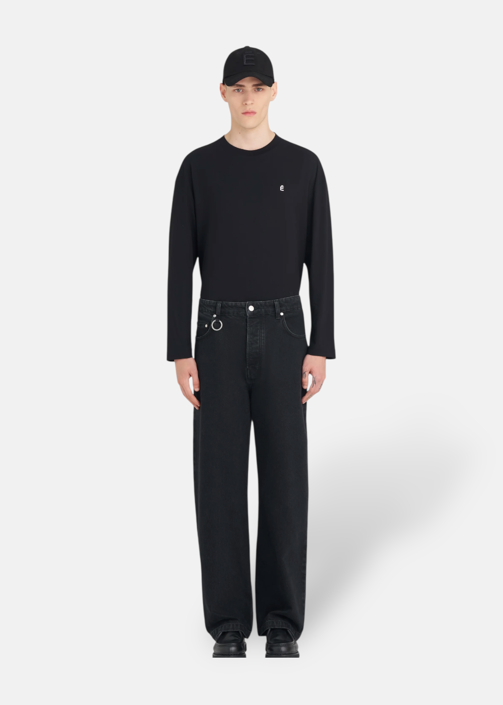 Jeans Loose Denim Ample  - noir