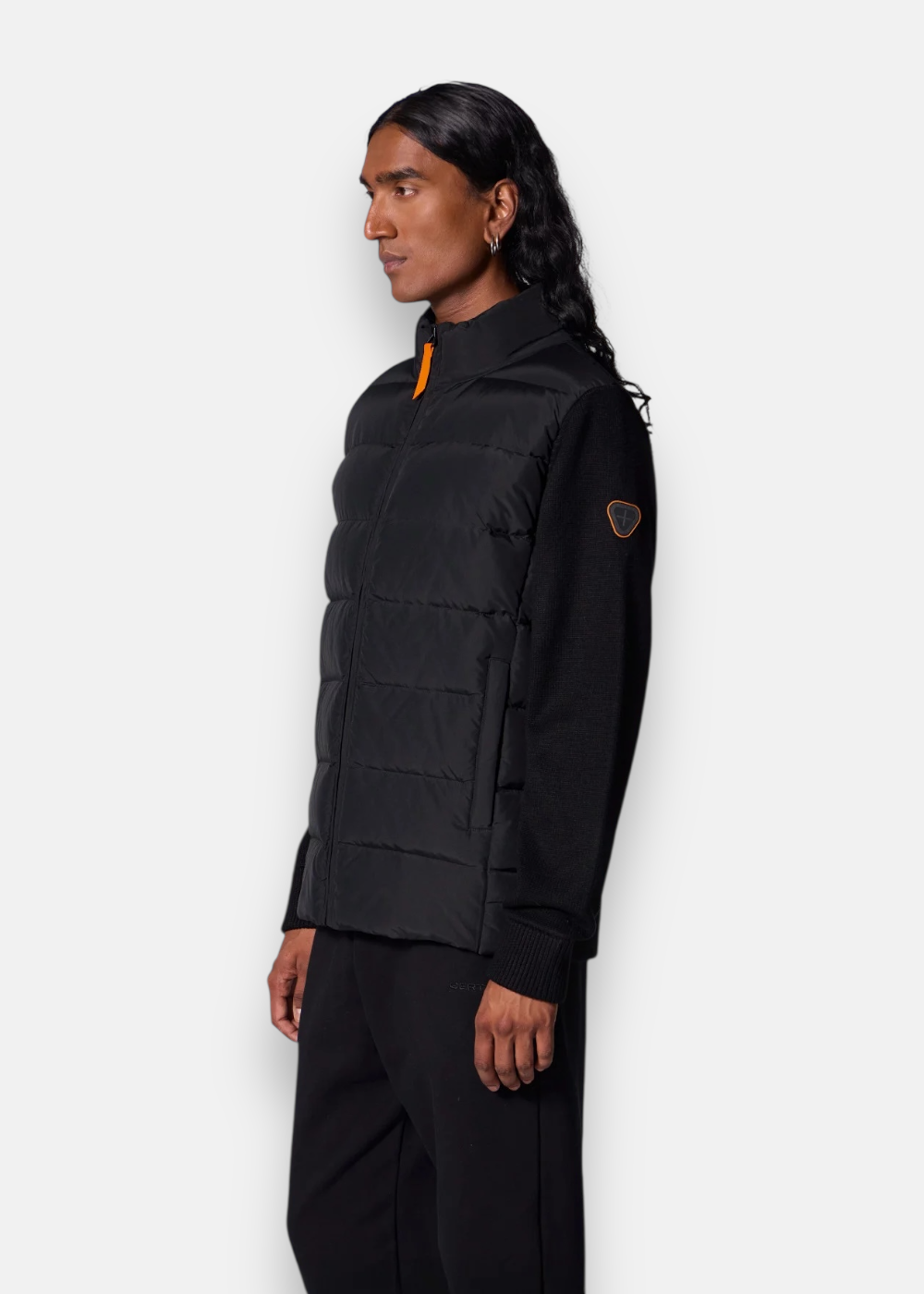 Cardigan Zippé Matelassé Alessandro - noir
