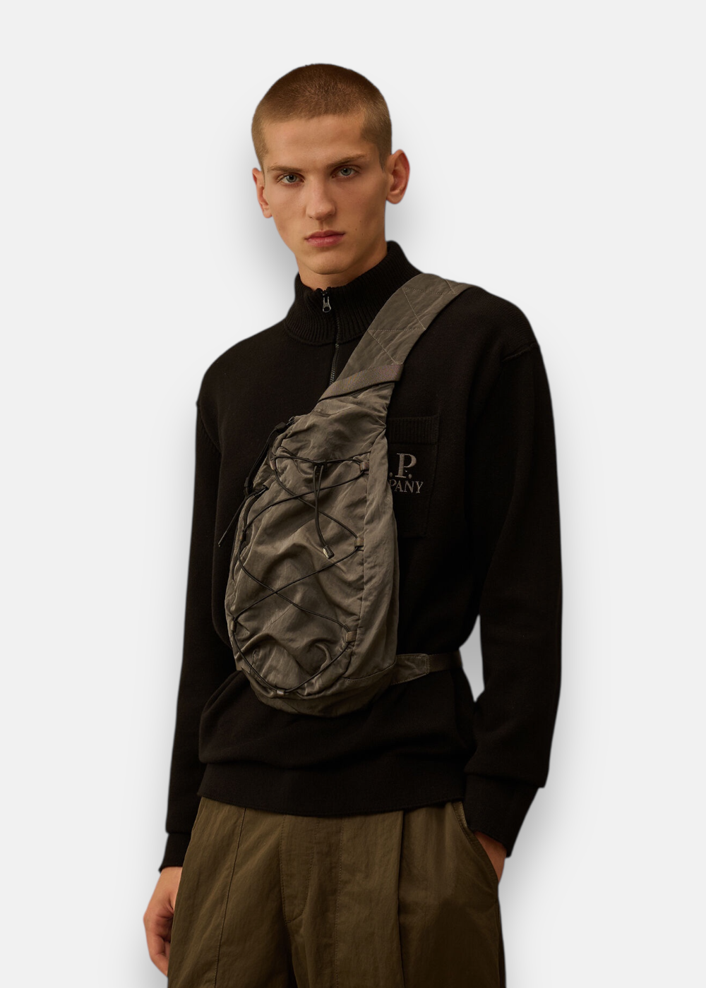 Sacoche crossbody en nylon - Dark shadow
