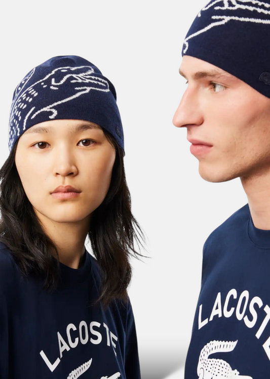Bonnet  réversible en laine - marine