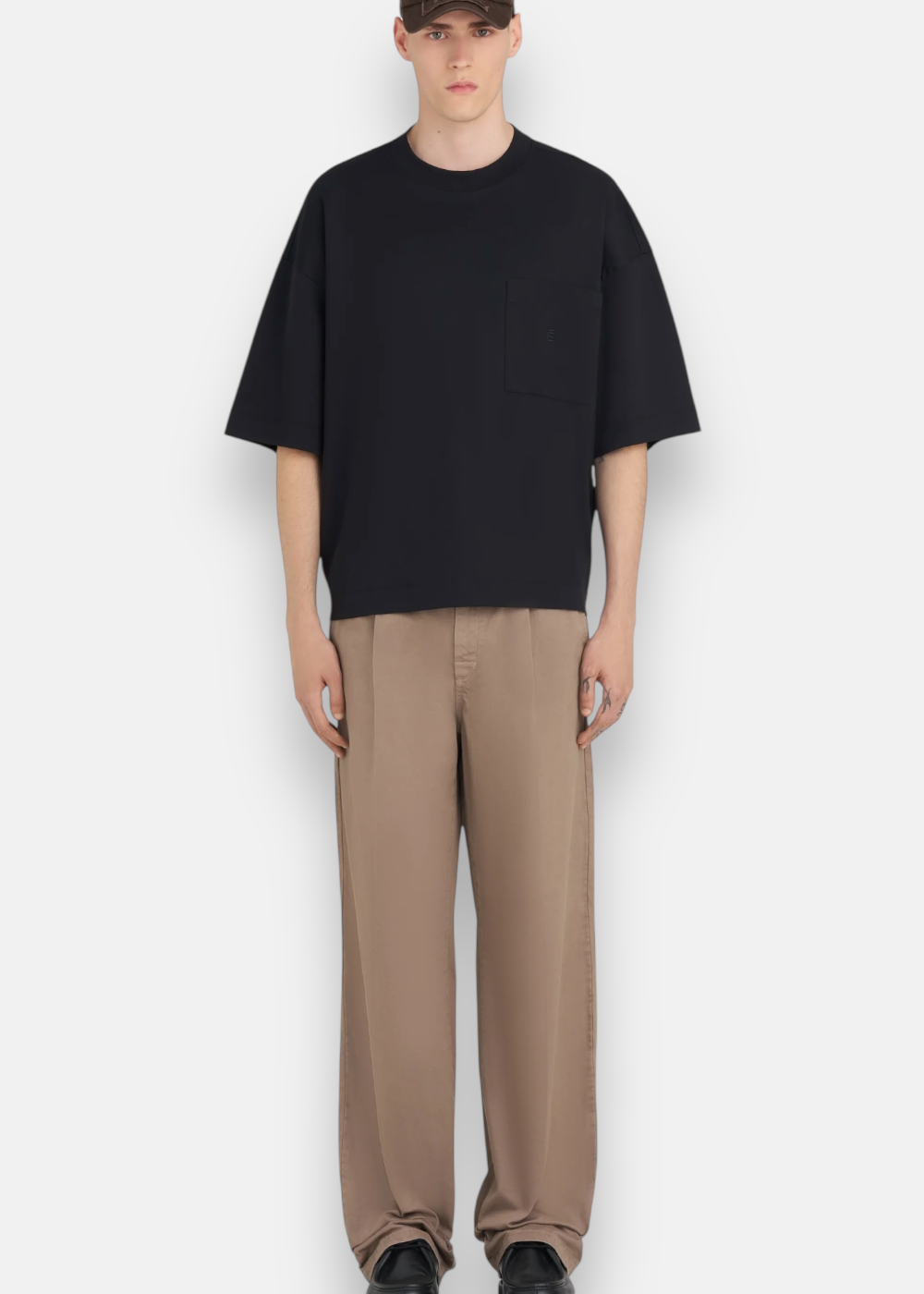 T-shirt Oversized Pocket É- noir