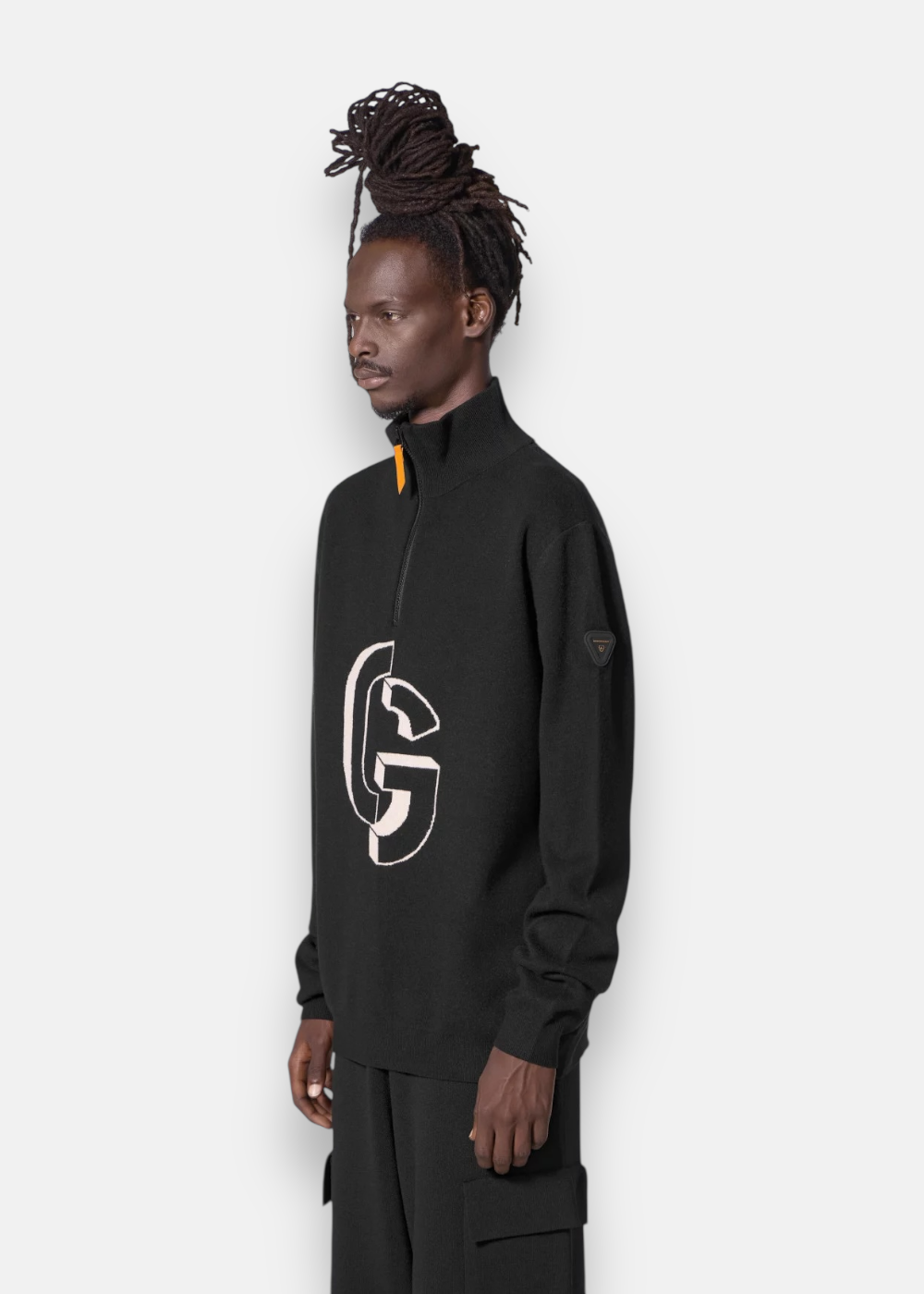 Pull Camionneur Lewis Maille Jacquard -noir