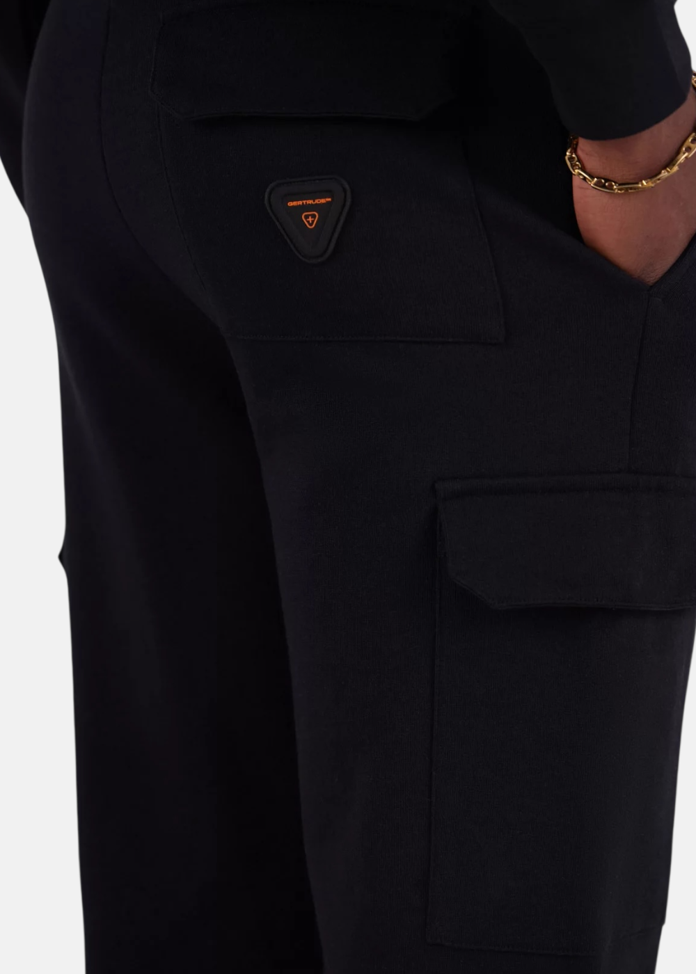 Pantalon Jogging Cargo Unisexe Mario - noir