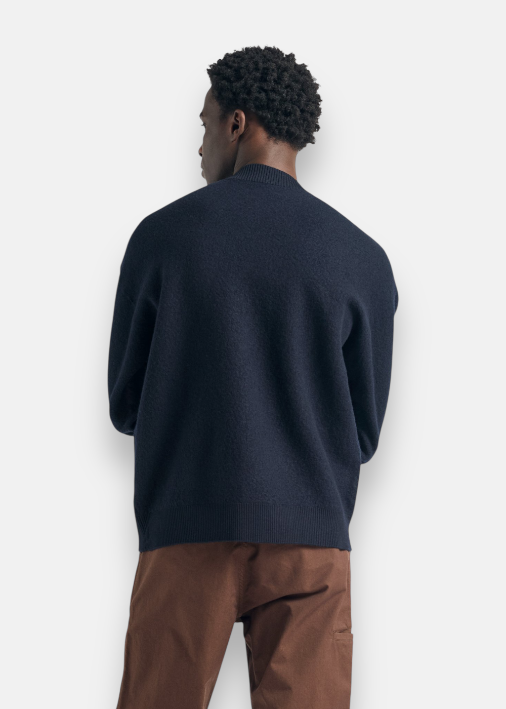 Pull Rom En Laine Bouillie - marine