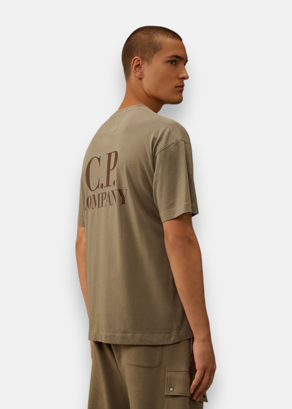 T-shirt 30/1 logo back – gris