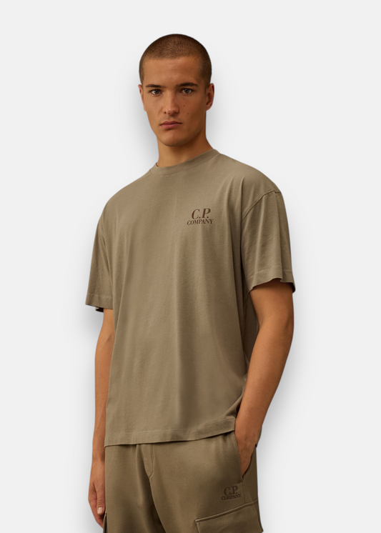 T-shirt 30/1 logo back – gris