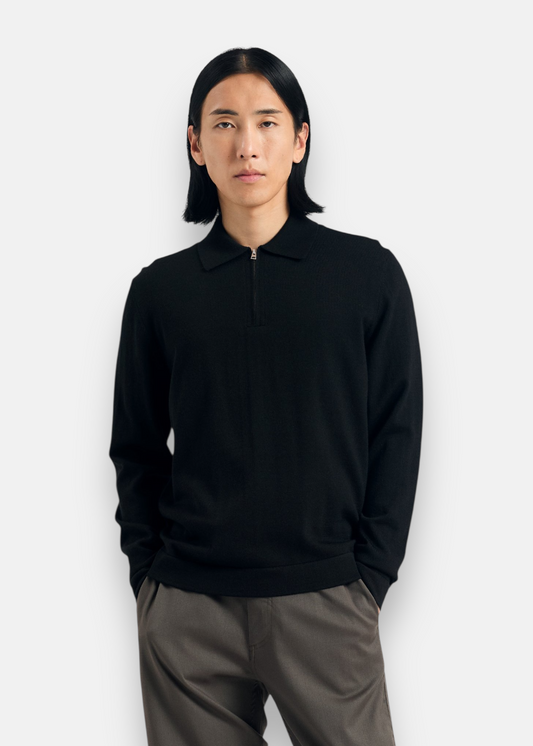 Polo Tech Merino - marine