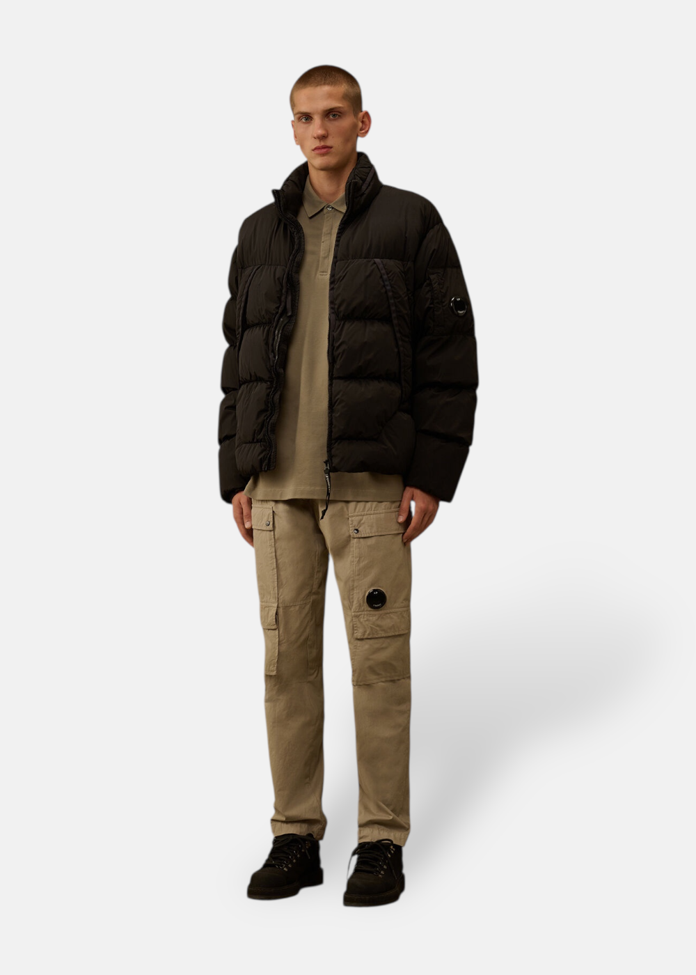 Pantalon cargo microreps - beige