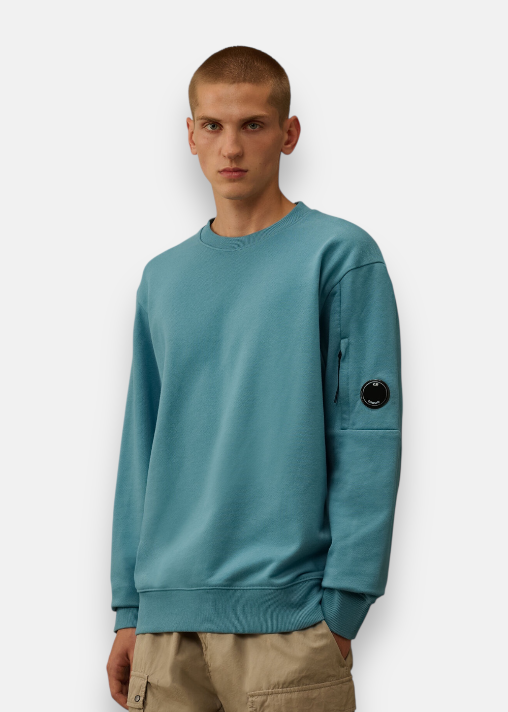 Sweat-shirt col rond - aegean blue