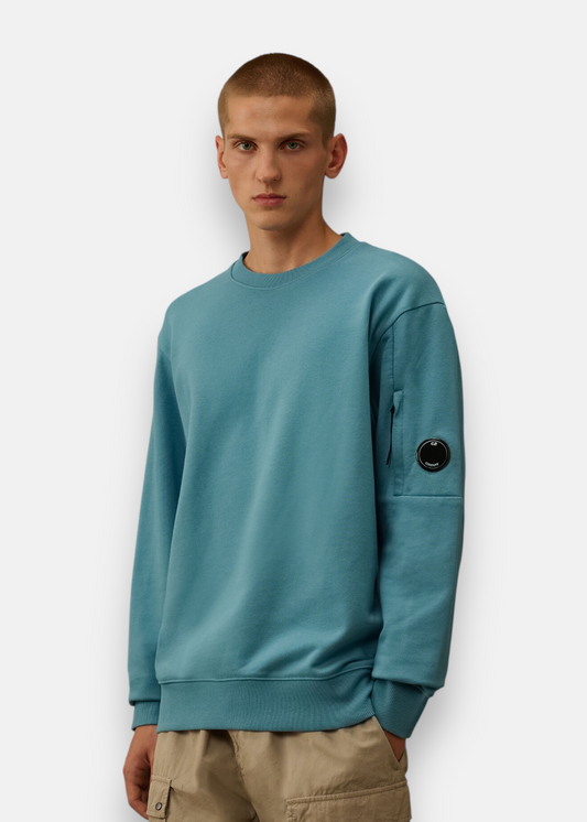 Sweat-shirt col rond - aegean blue