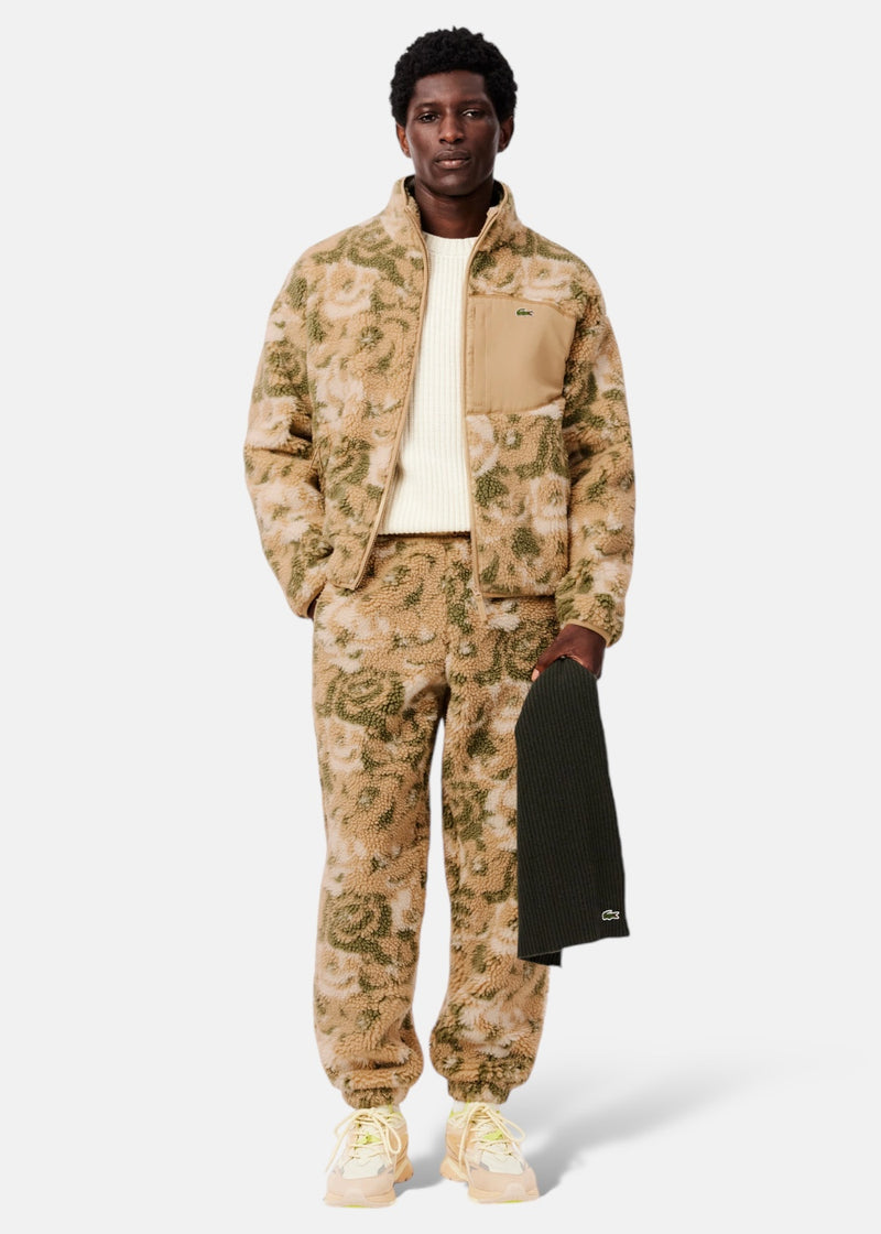 Veste Polaire Zippée à Motif Floral