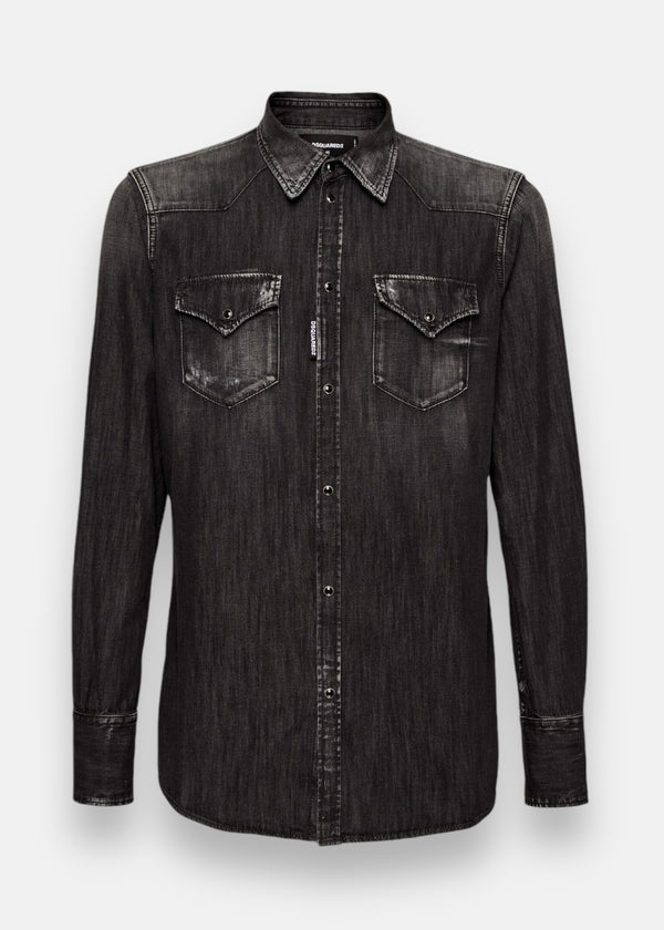 Chemise en jean - western classic - noir