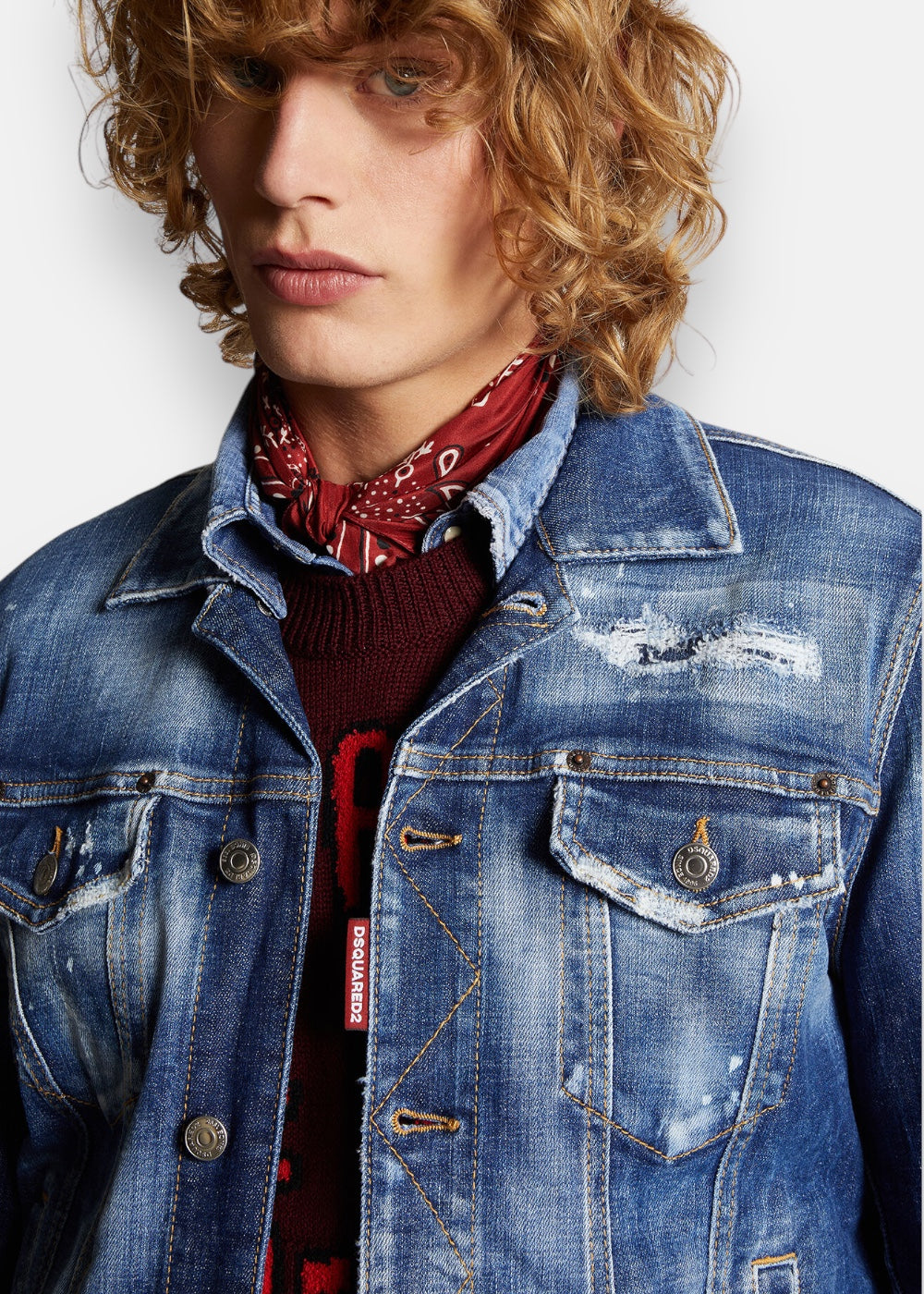 Veste en jean - Dan bleu