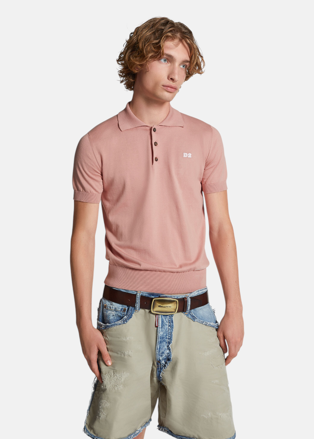 Polo en coton D2 - Rose