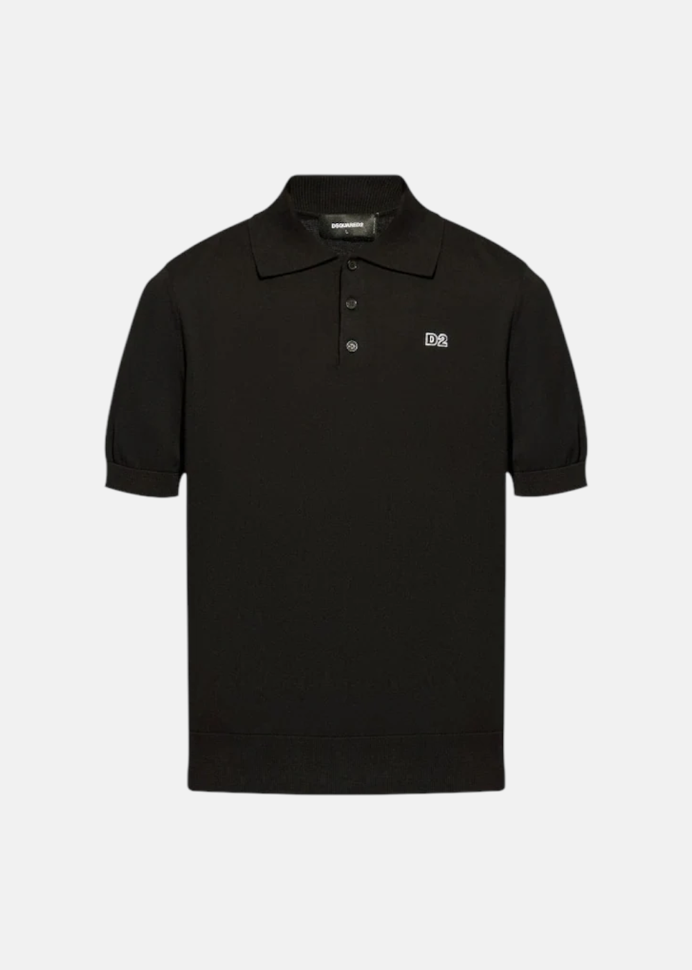 Polo en coton D2 - Noir