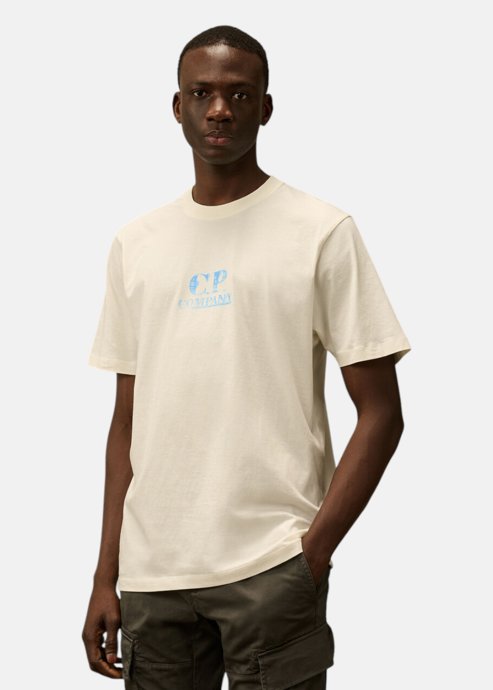 T-shirt C.P. Company brush - blanc