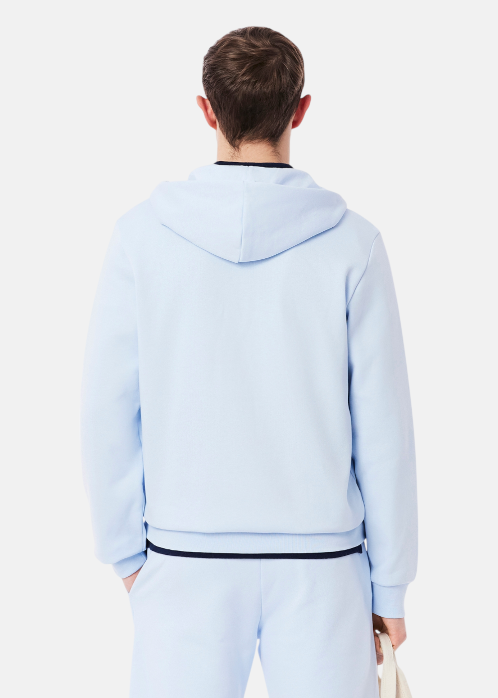 Sweat-shirt zippé à capuche - bleu pâle