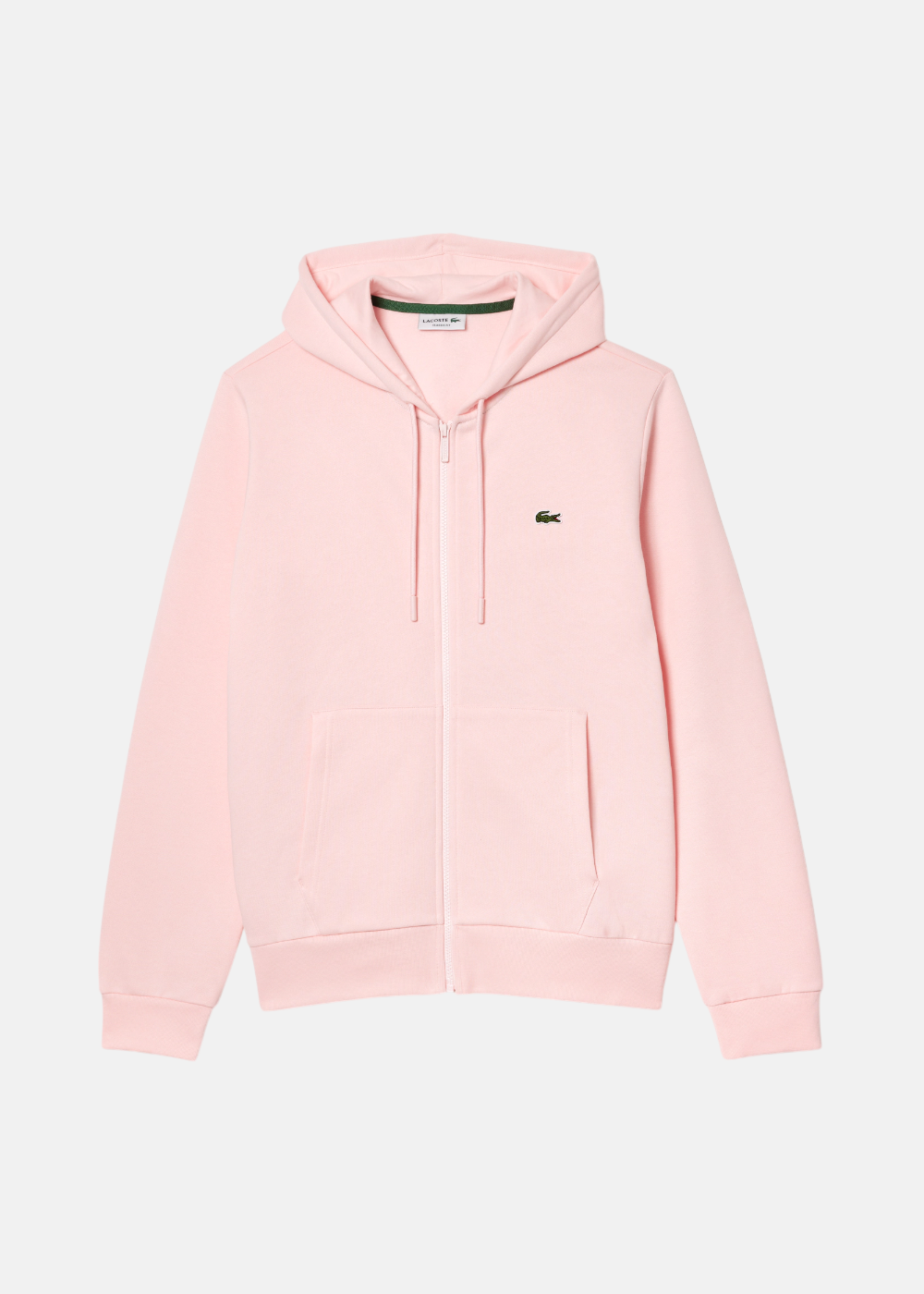 Sweat-shirt zippé à capuche - rose pâle