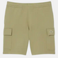 Short cargo en molleton de coton - kaki