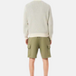 Short cargo en molleton de coton - kaki