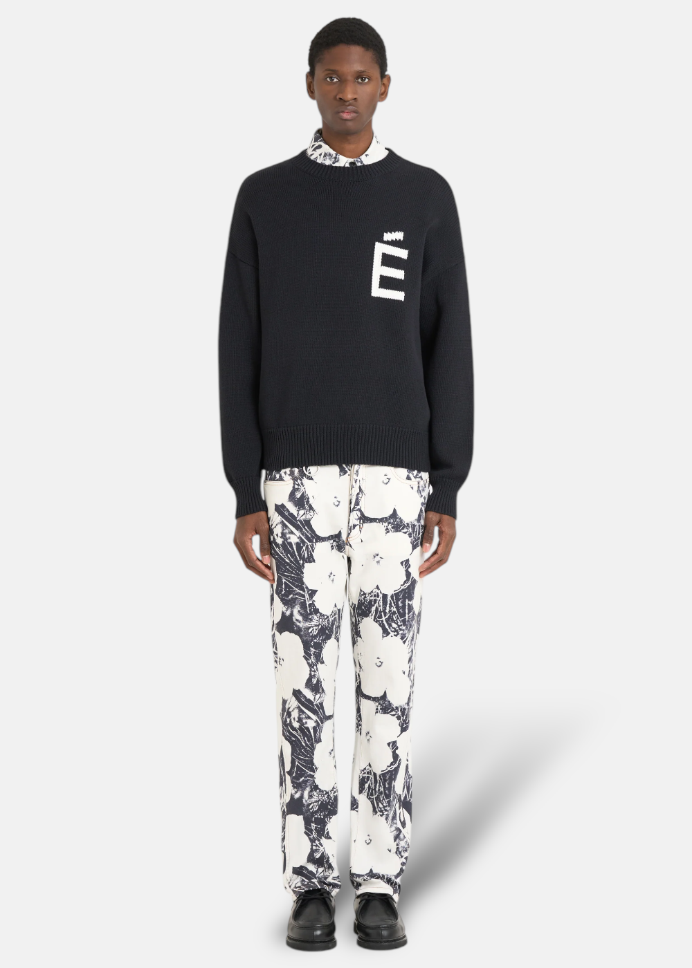 Pull Col Rond - noir