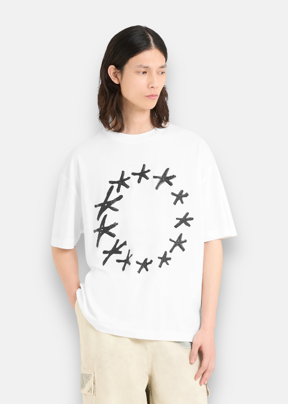 T-Shirt Relax Stars - blanc