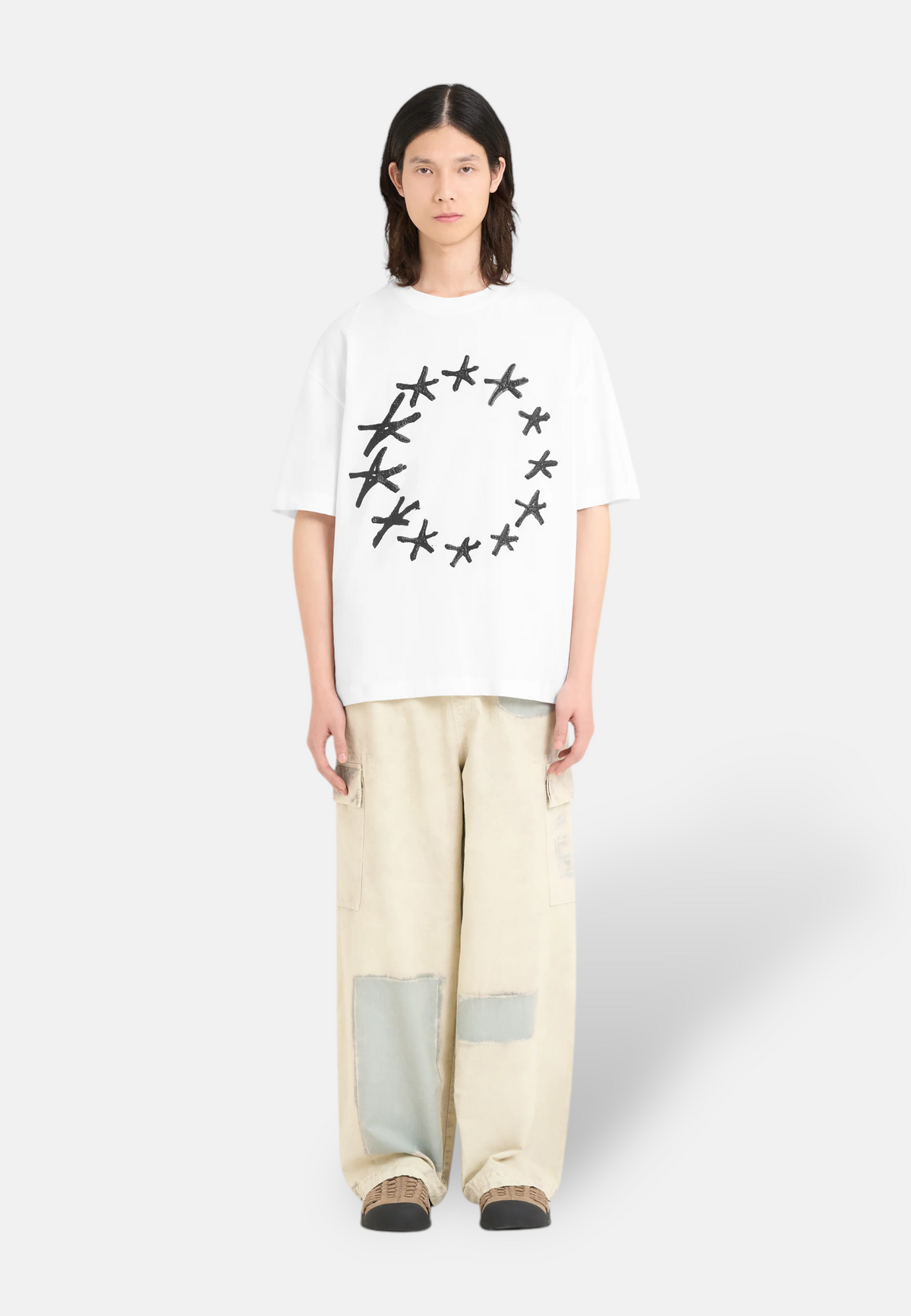 T-Shirt Relax Stars - blanc