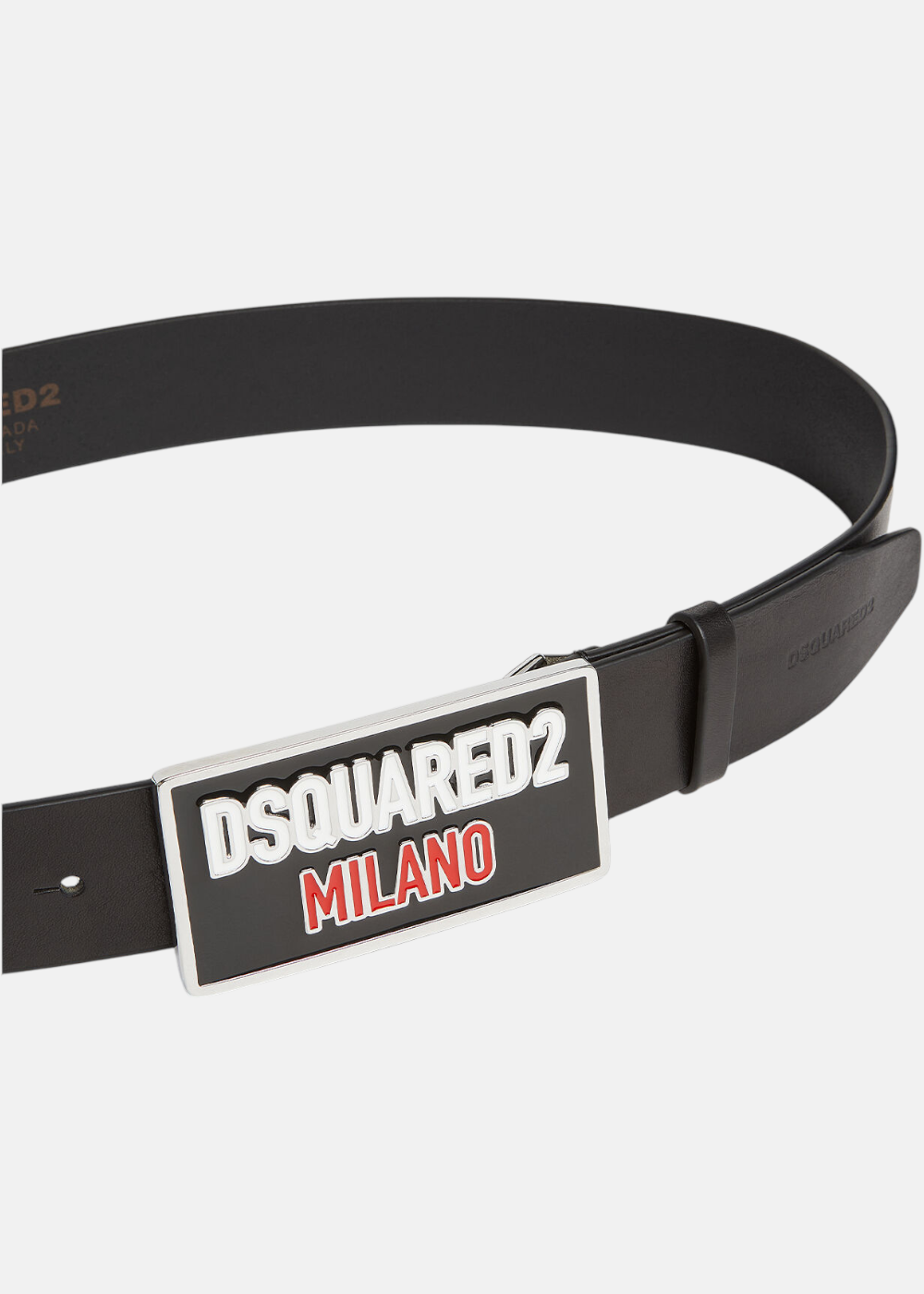 Ceinture à Plaque Logo Dsquared2 en cuir