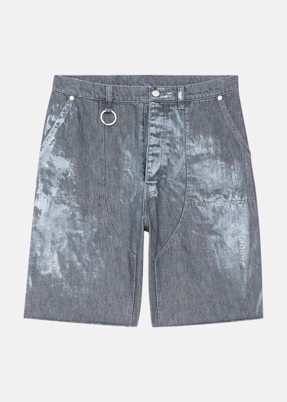 Short Loose Denim Gris