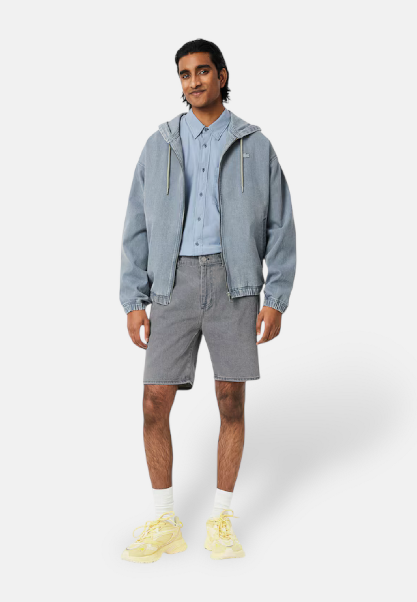 Short bermuda en denim  – gris